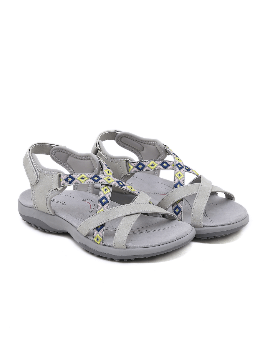 Siketu | Abstract Embroidered Footbed Sandal