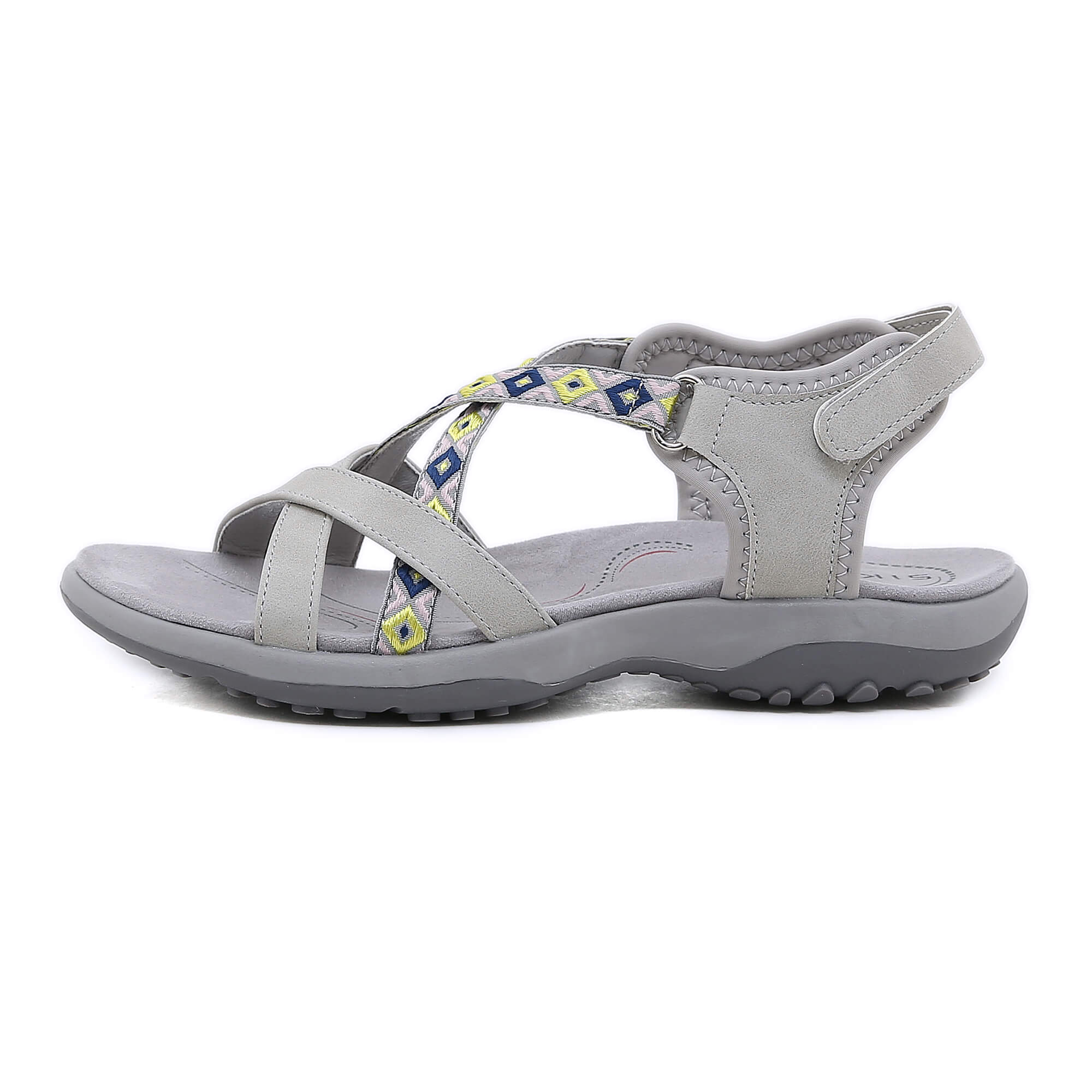 Siketu | Abstract Embroidered Footbed Sandal