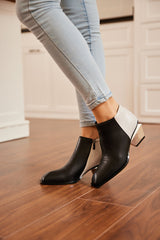 Jady Rose | Jady X Geometry-heel Leather Ankle Boot - Grey