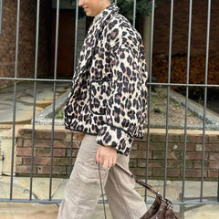 Leopard Print Quilted Jacket