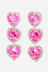 Heart Shaped Exaggerated Drop Earrings