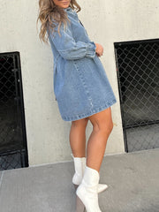 Havana Breeze – Button-Up Denim Dress