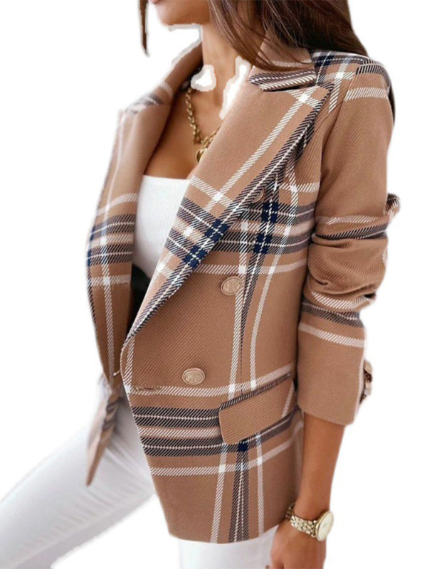 Fashion Printed Long Sleeve Suit Coat