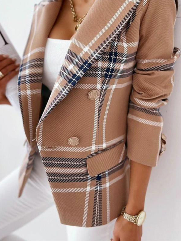 Fashion Printed Long Sleeve Suit Coat