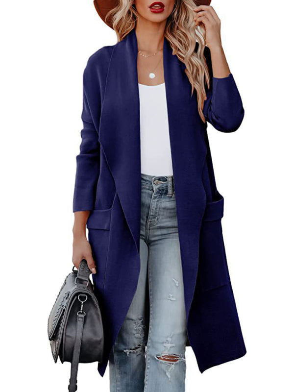 Women’s casual long high-end women’s woolen slim coat coat for women