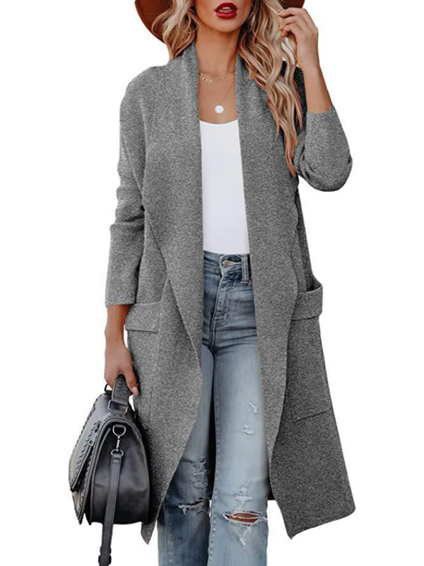 Women’s casual long high-end women’s woolen slim coat coat for women