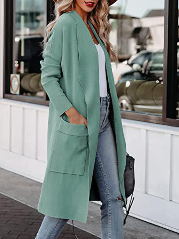 Women’s casual long high-end women’s woolen slim coat coat for women