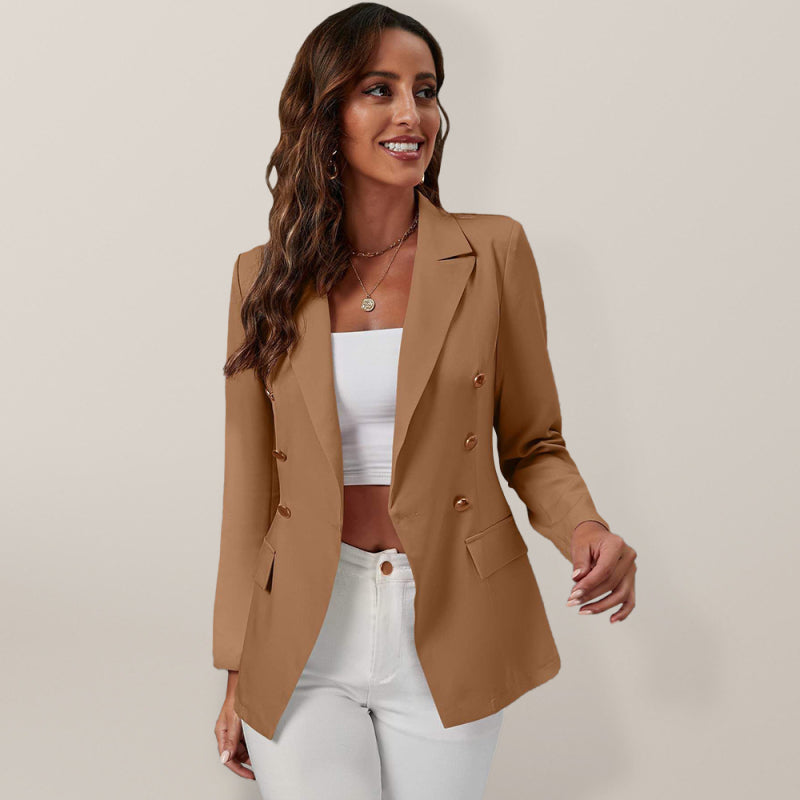 Temperament Cross-Border Long Sleeved Small Suit Jacket: Versatile Women’s Fashion Essential