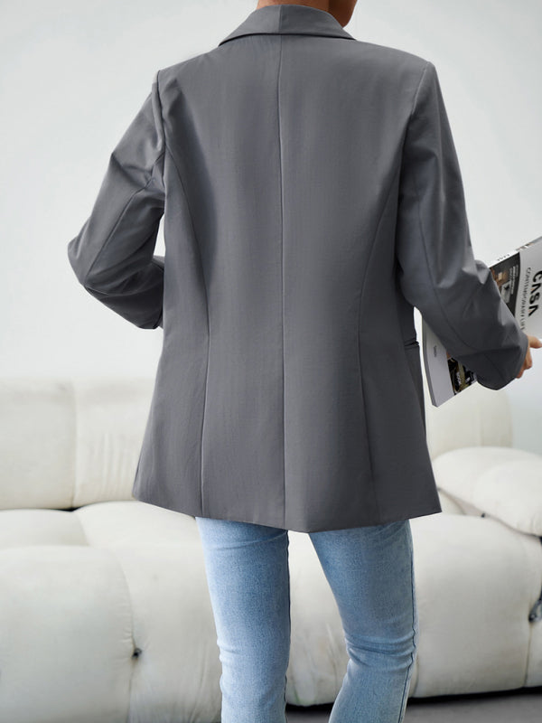 Elegant commuter double-breasted ladies suit jacket