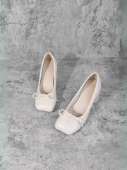 Jady Rose | Designer Taste Leather Pump - Ivory