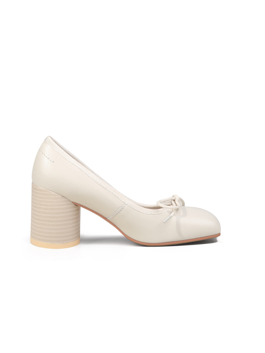 Jady Rose | Designer Taste Leather Pump - Ivory