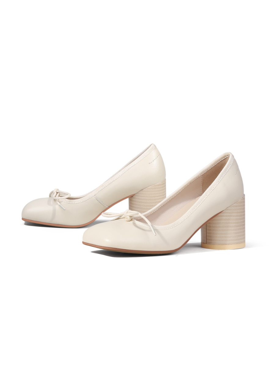 Jady Rose | Designer Taste Leather Pump - Ivory