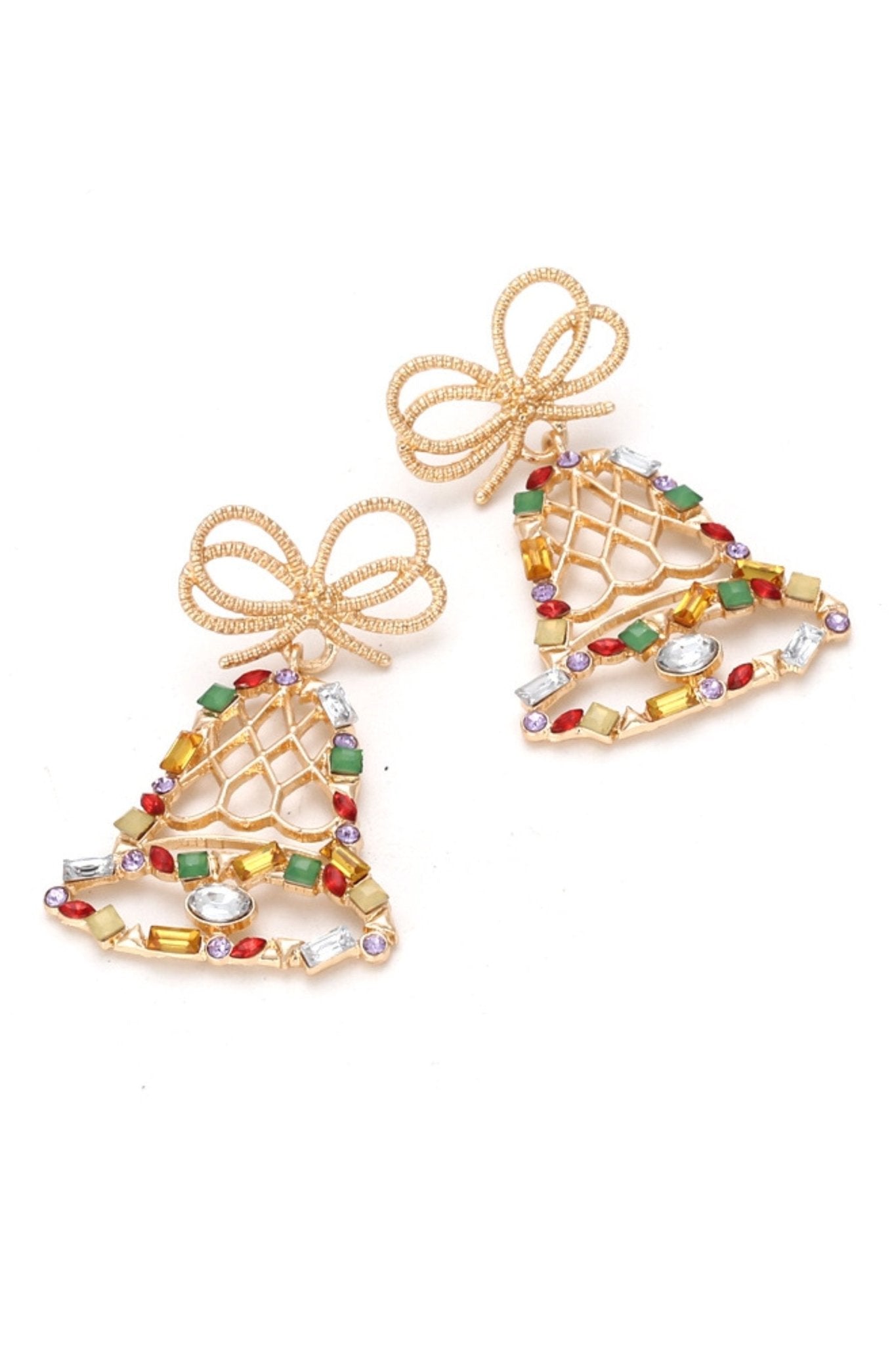 Jingle Bells Diamante Drop Earrings