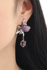 Ankie Butterfly Asymmetric Pearl Zircon Earrings