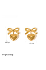 Sweetheart Bow Drop Earring