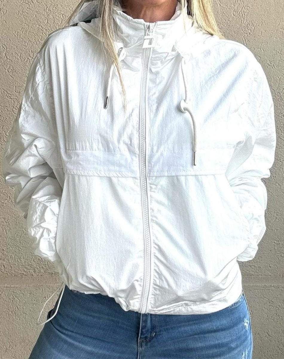 Women's Hooded Long Sleeve Sports Style Top Jacket