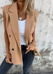 Lapel Single-breasted Suit Vest Jacket