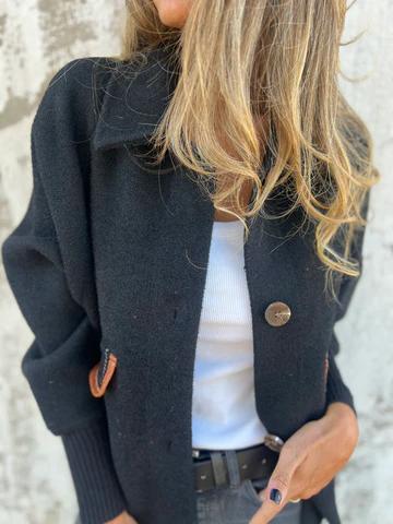 Casual Lapel Single-breasted Jacket