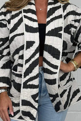 Women's Print Long Sleeve Quilted Jacket