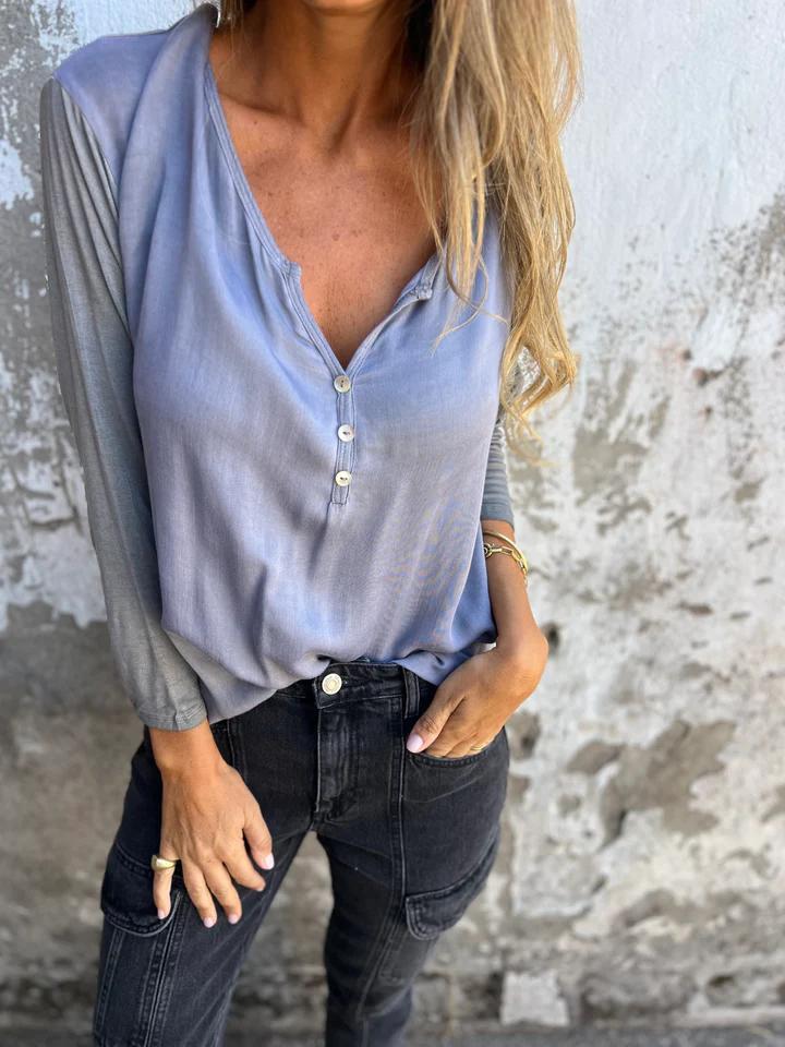 Casual V-neck Thin Top