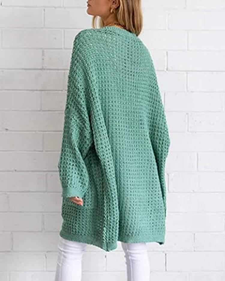 Women's Autumn and Winter Solid Color Loose Cardigan