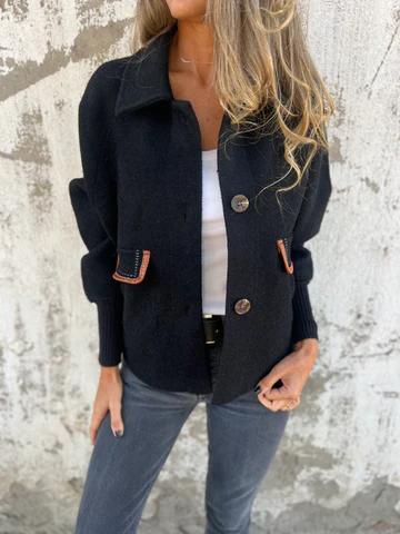 Casual Lapel Single-breasted Jacket