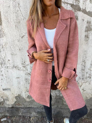 Casual Lapel Single-breasted Long Coat