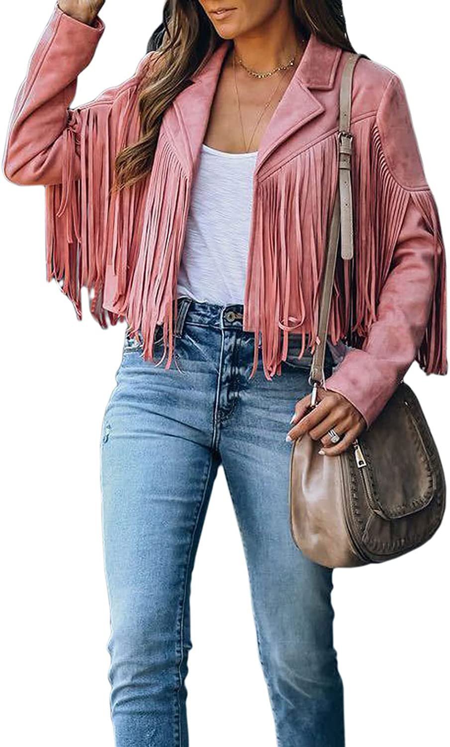 Women's Fringed Jacket Tops