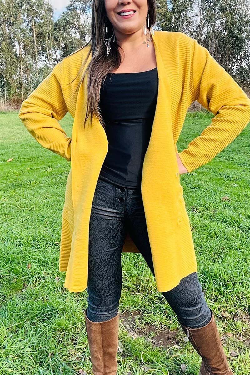 Women's casual solid color knitted cardigan