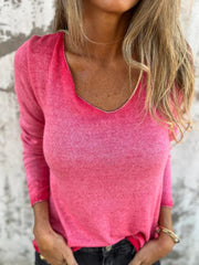 Casual V-neck Thin Top