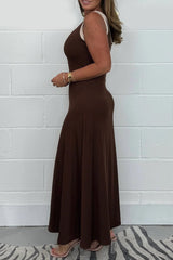 Women's Panelled Front Split Maxi Dress