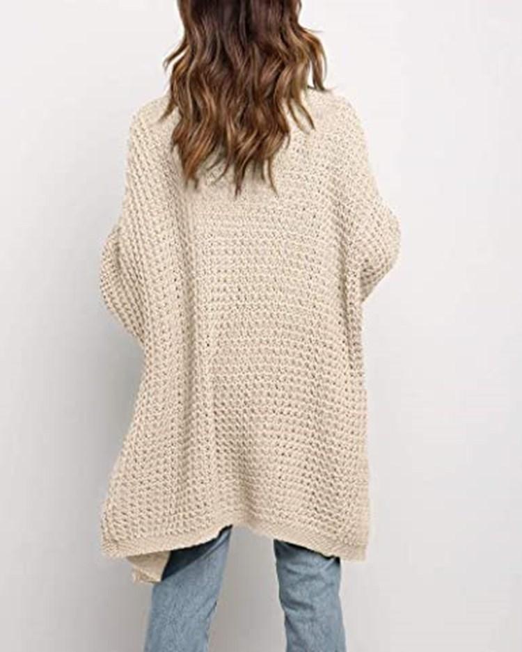 Women's Autumn and Winter Solid Color Loose Cardigan