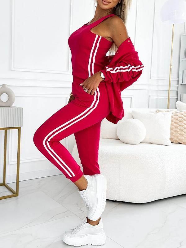 Casual Sports Fashion Cardigan Suit