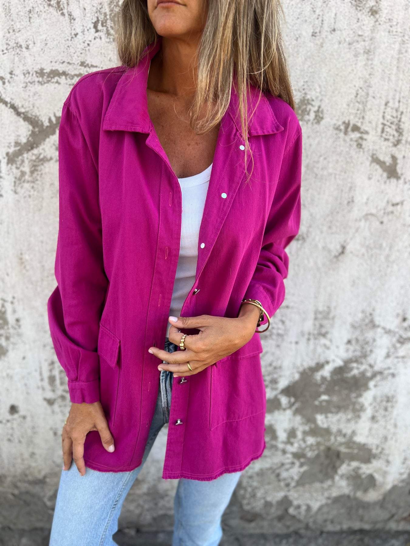 Lapel Casual Long Sleeve Top