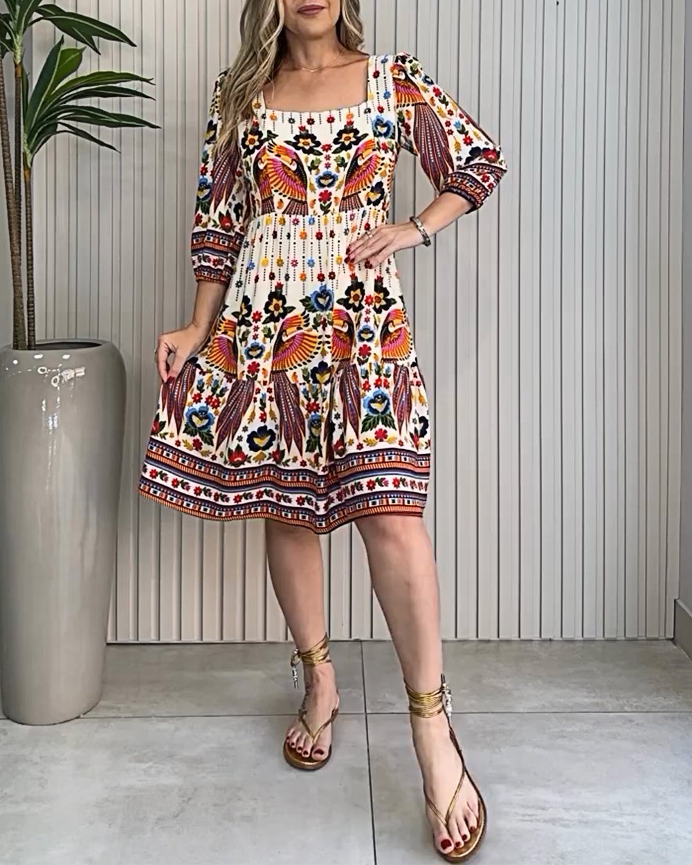 Women's Printed Pattern Dress