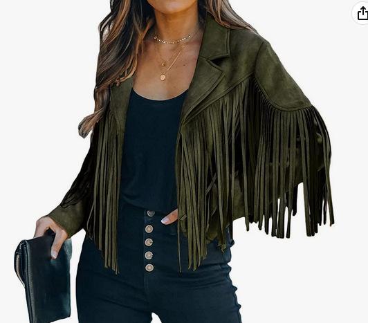 Women's Fringed Jacket Tops