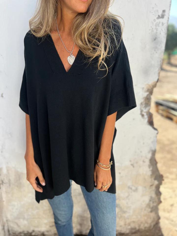 Casual V-neck Loose Top