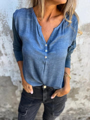 Casual V-neck Thin Top