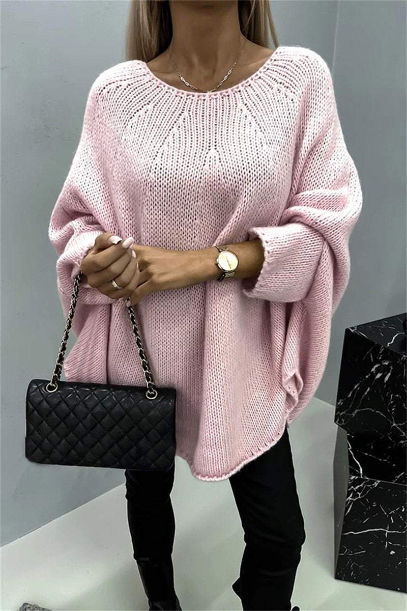 Women's Sweater Cape Poncho Style Fashion Knitted Shawl Sweater