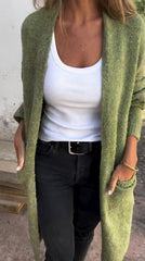 Women's Solid-color Knitted Cardigan