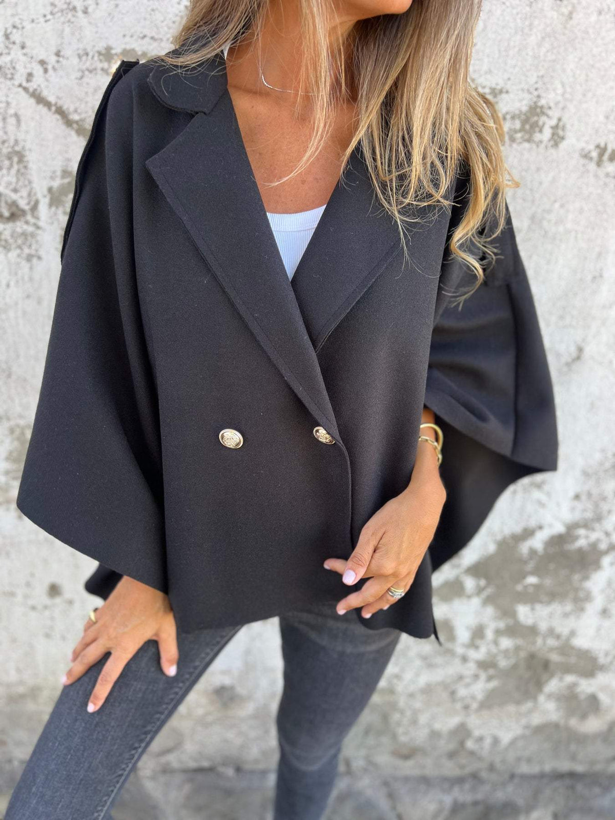 Casual Lapel One-piece Sleeve Jacket