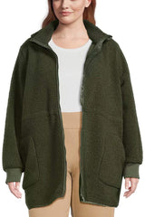 Women's solid color lamb wool coat