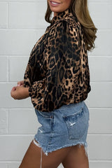 Women's Print Puff Ball Balloon Sleeve Shirt