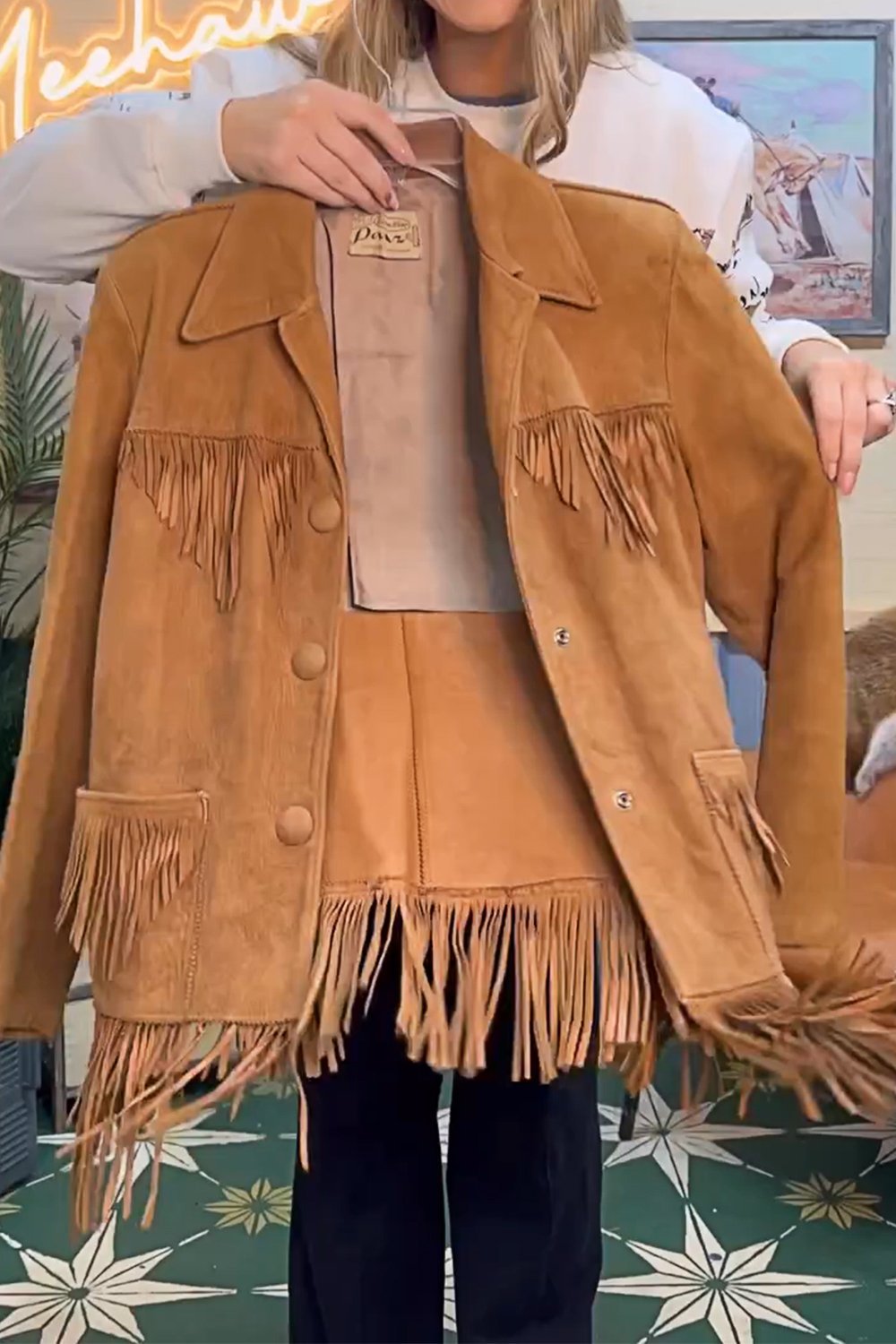 Women's Fringed Jacket Tops