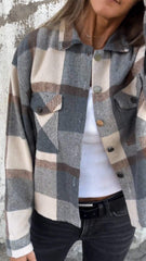 Casual Lapel Plaid Coat