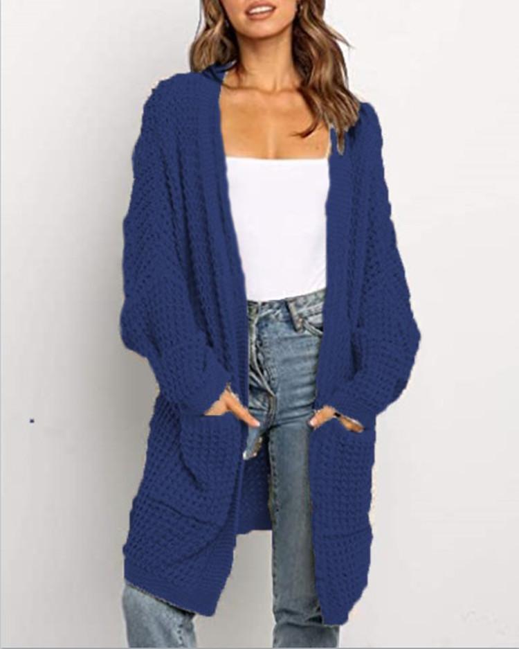 Women's Autumn and Winter Solid Color Loose Cardigan