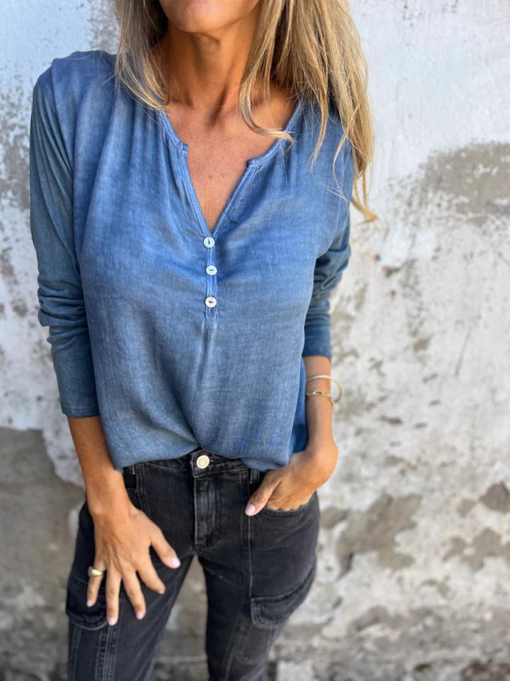 Casual V-neck Thin Top