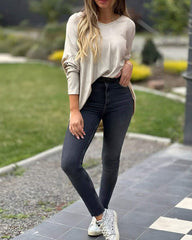 Women's Fashionable Casual Loose Long Sleeves Top