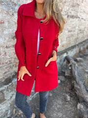 Casual Lapel Long Sleeve Long Coat