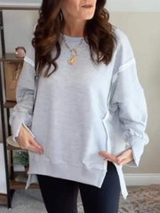 Women's Casual Round Neck Long Sleeve Top